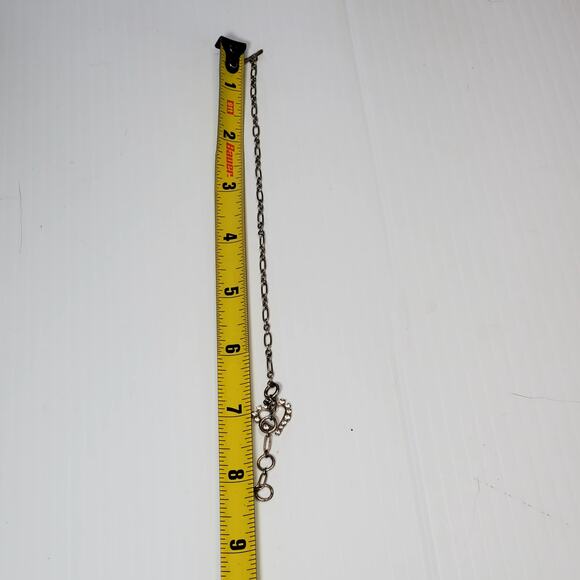 KS Chain Bracelet Heart Dangle Charm 8" Signed Vtg - Picture 5 of 6